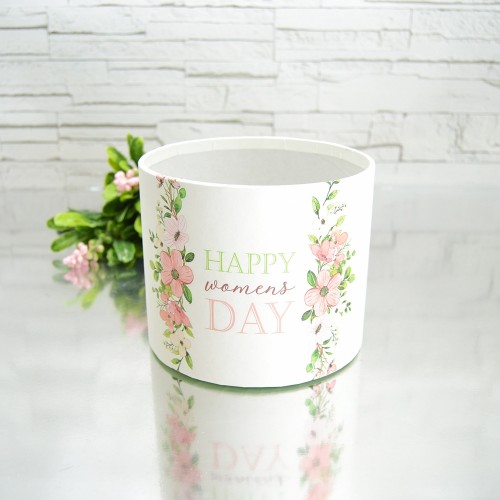 Капелюшна коробка 14смх12см HAPPY WOMENS DAY Капелюшна коробка 14смх12см HAPPY WOMENS DAY