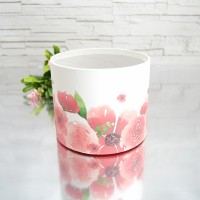 Капелюшна коробка 14смх12см КВІТИ ЧЕРВОНІ