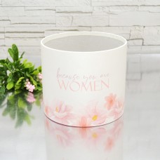 Капелюшна коробка 16смх14см BECAUSE YOU ARE WOMEN