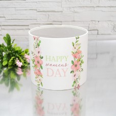 Капелюшна коробка 16смх14см HAPPY WOMENS DAY