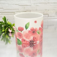 Капелюшна коробка 16смх14см КВІТИ ЧЕРВОНІ