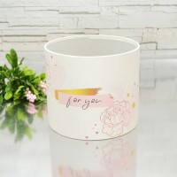 Капелюшна коробка 16смх14см FOR YOU золото