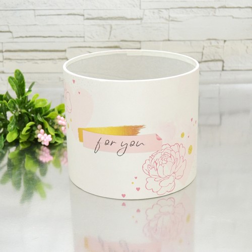 Капелюшна коробка 16смх14см FOR YOU золото Капелюшна коробка 16смх14см FOR YOU золото
