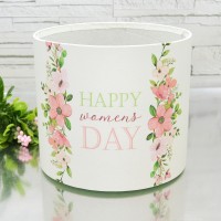 Капелюшна коробка 20смх18см  HAPPY WOMEN DAY