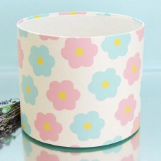 Капелюшна коробка 16смх14см bubble gum квіти