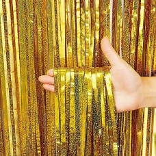 Штора з фольги на фотозону золота голографія 1х2 м