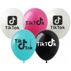 12" (30см) кулі з малюнком Tik Tok (25шт) 