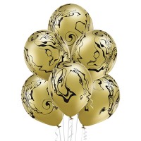 12" (30 см) Мрамор черный на золотистом хроме 25 шт (Belbal)