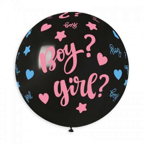 31" (80см) шар черный с рис "Boy or Girl" (1 шт) 31" (80см) шар черный с рис "Boy or Girl" (1 шт)