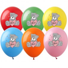 12" (30см) Ведмедик Тедді з серцем (25шт) арт-шоу