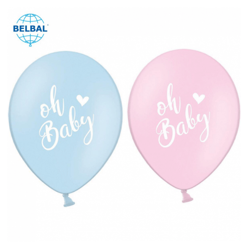 ММ 12" (30см) Oh baby рожевий+ блакитний (25 шт) BelBal ММ 12" (30см) Oh baby рожевий+ блакитний (25 шт) BelBal