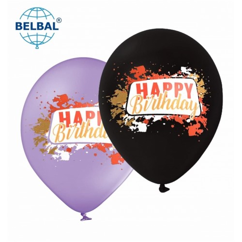 ММ 12" (30см) Happy Birthaday Брызги (25 шт. 2 ст) BelBal ММ 12" (30см) Happy Birthaday Брызги (25 шт. 2 ст) BelBal