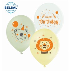 ММ 12" (30см) HB веселі звірята, макарун (25шт) BelBal