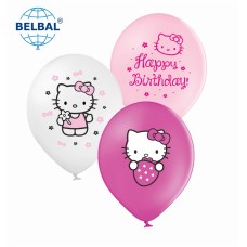 ММ 12" (30см) Hello Kitty HB, розовий, белый, малиновый (25 шт) BelBal